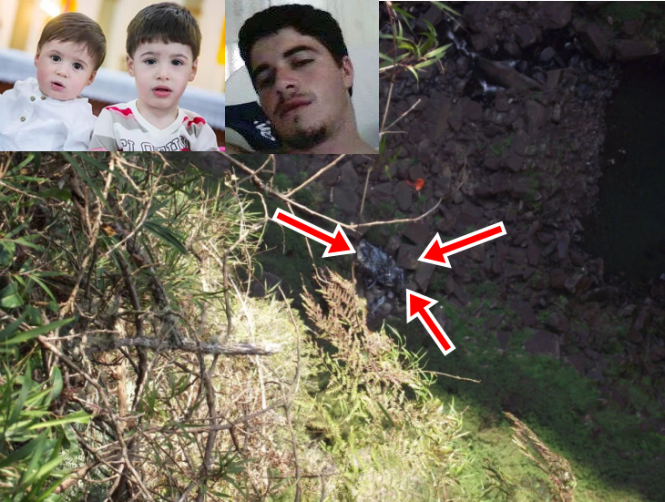 Vídeo: Pai joga carro em precipício e mata filhos de 02 e 04 anos. Ciúmes da mulher teria motivado ação