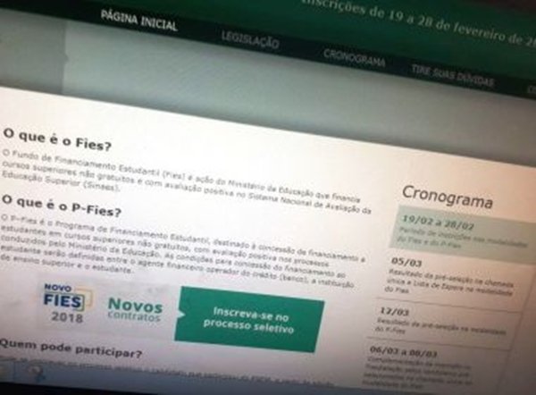 Fies: Inscrições encerram nesta quarta; 1º semestre tem 155 mil vagas