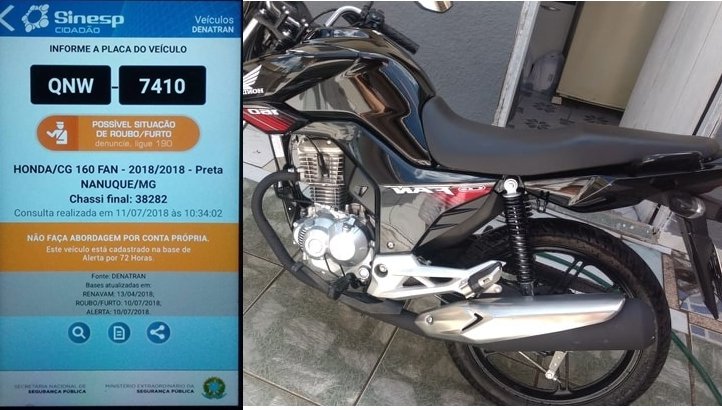 Nanuque: Jovem tem moto roubada durante assalto no bairro Israel Pinheiro