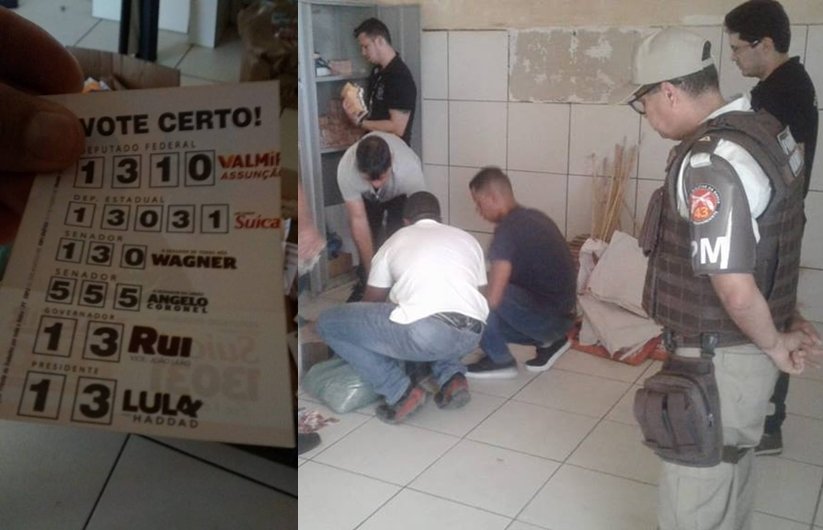 Itamaraju: Justiça Eleitoral apreende milhares de “santinhos” com nome de Lula no Comitê do deputado Valmir Assunção