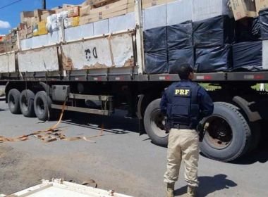 Bahia: PRF apreende 250 mil maços de cigarros contrabandeados