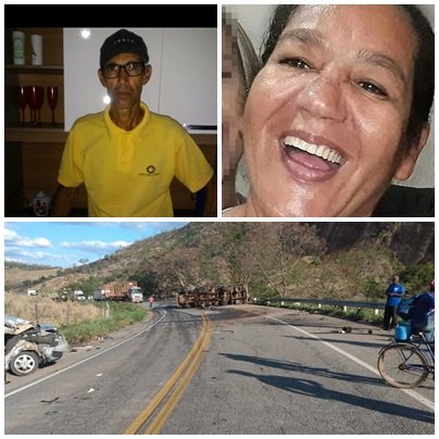 Moradores de Teixeira de Freitas morrem em acidente na BR 418 próximo a Teófilo Otoni-MG