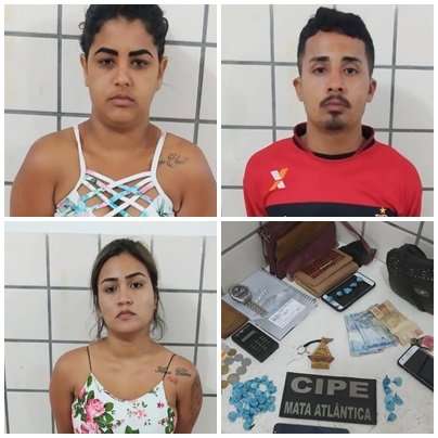 CAEMA prende três pessoas envolvidas com drogas em pousada de Cumuruxatiba
