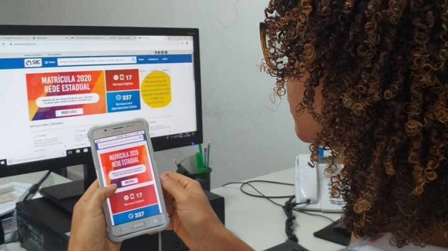 Matrícula digital na rede estadual começa dia 20 de janeiro