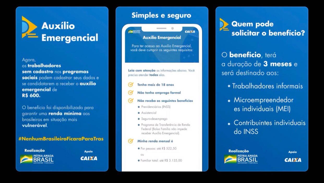 Liberados site e app de inscrição para receber auxílio de R$ 600