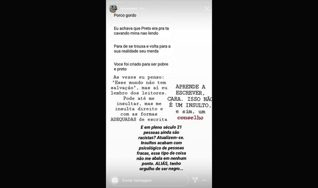 Dono de perfil sobre literatura nas redes sociais, 12 anos é vítima de racismo