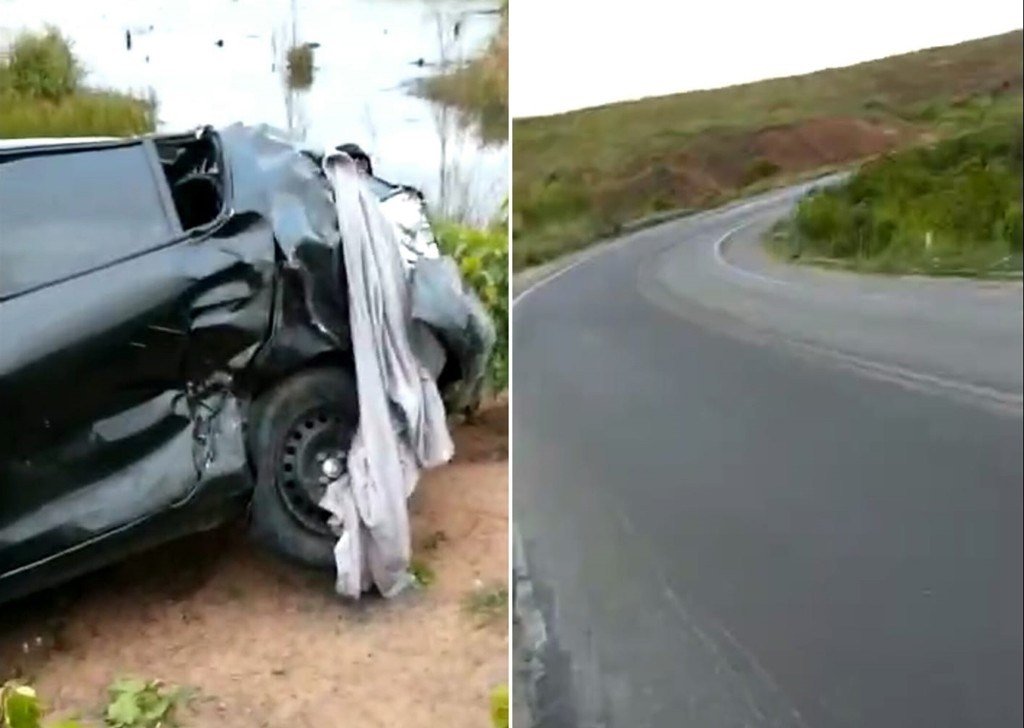 Óleo na pista: carro e moto se envolvem em acidente entre Teixeira e Itamaraju