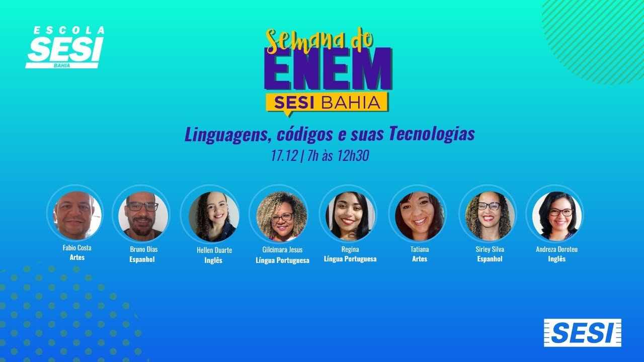 Escola Sesi Bahia promove aulas de revisão para o Enem 2020