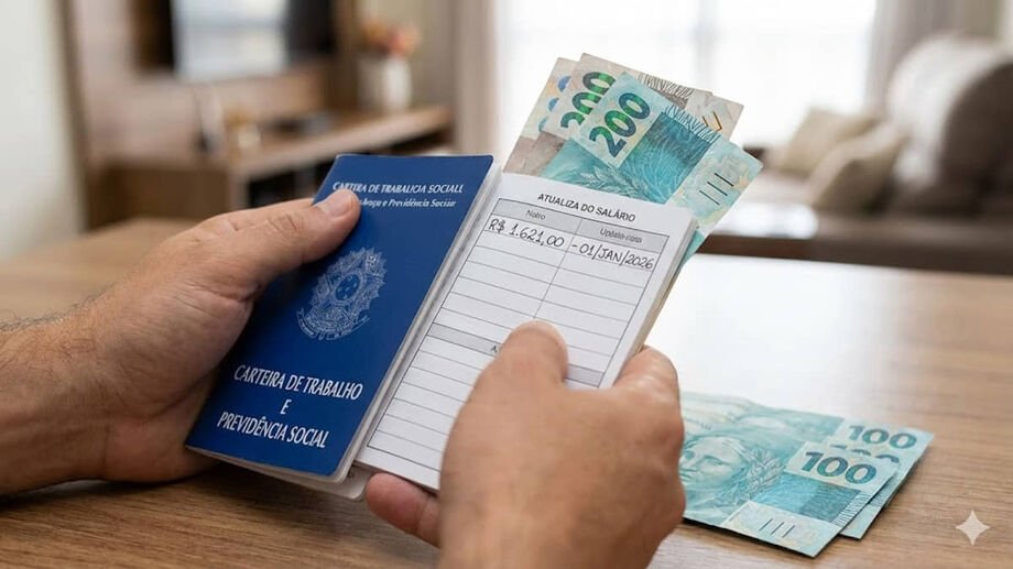 Salário mínimo de R$ 1.621 começou a valer na quinta-feira (1º)