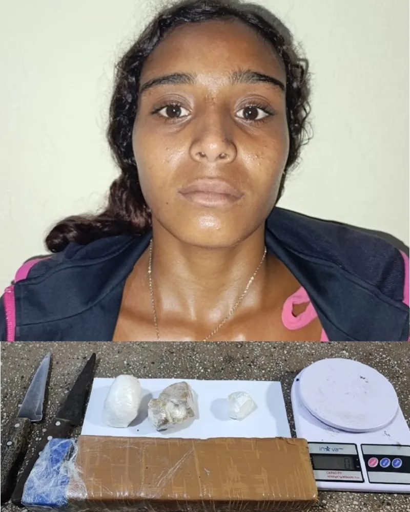 Medeiros Neto: Jovem de 19 anos é presa com mais de 1 kg de drogas